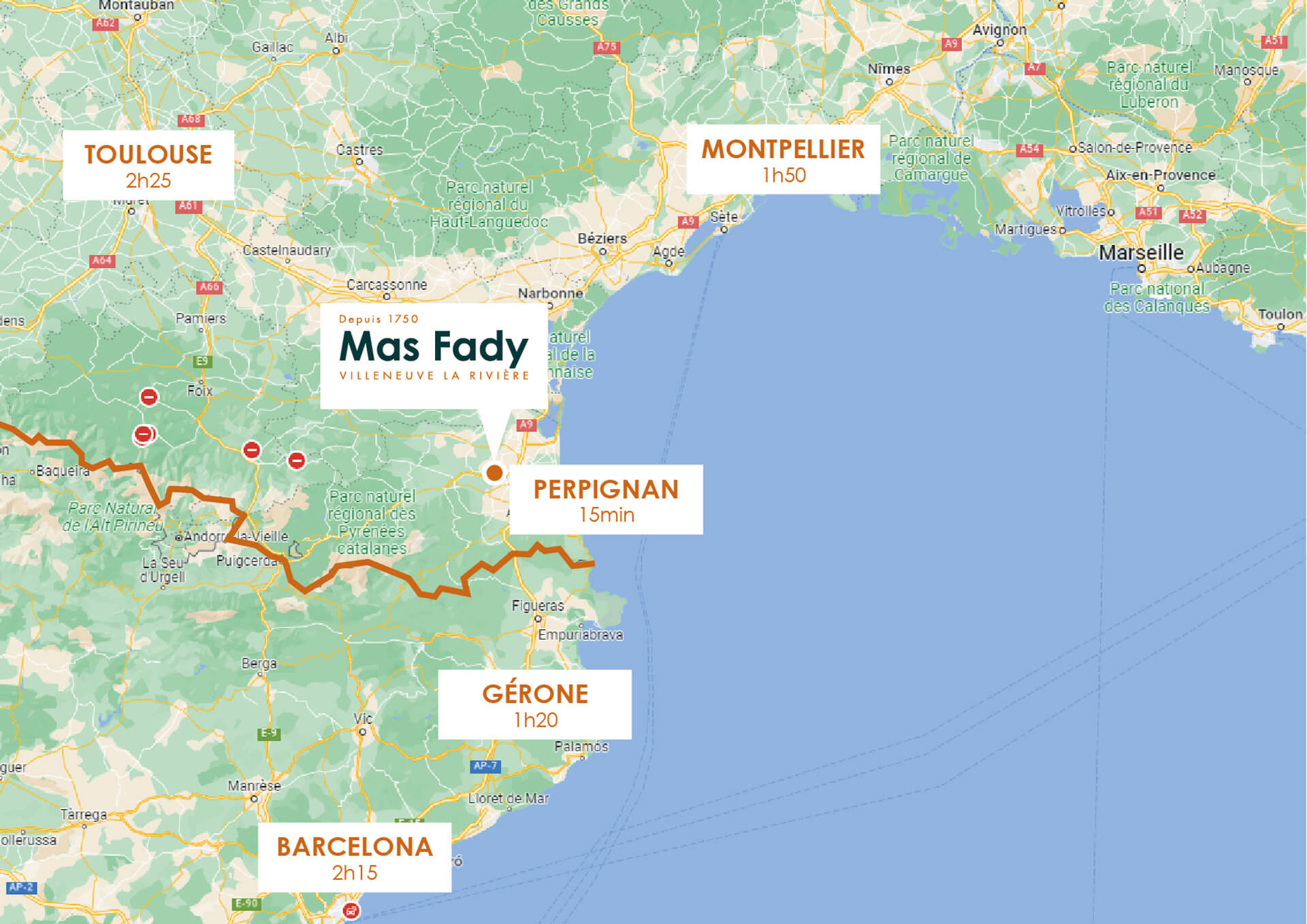 Mas Fady map